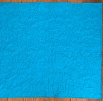 Tæppe quiltet for Mødrehjælpen - bagsiden