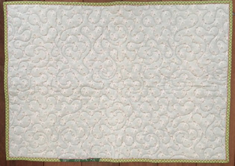 Tæppe quiltet for Mødrehjælpen - bagsiden